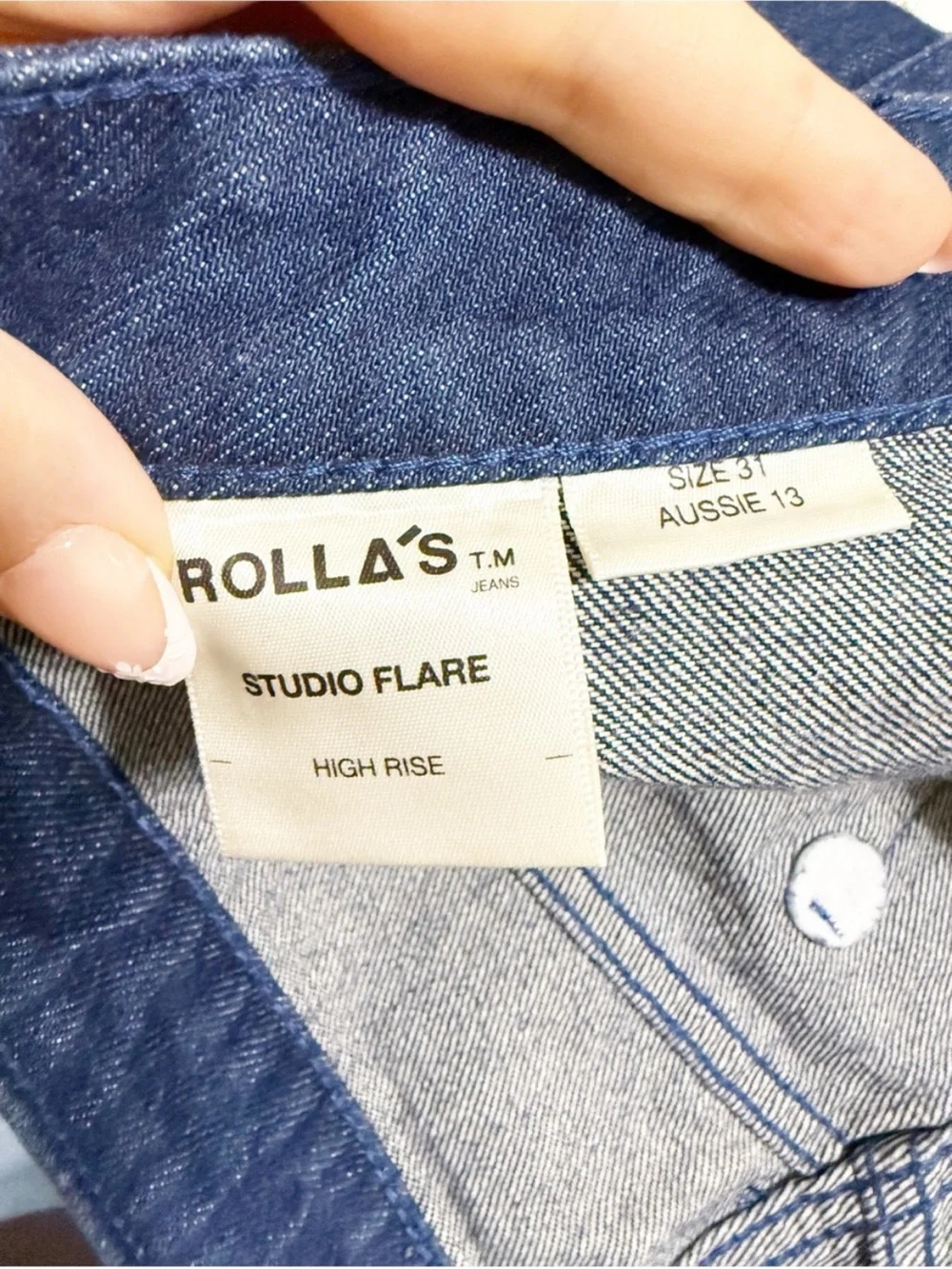 Rollas Studio Flare Button Fly Sailor Free People Shopbop Jeans in Lou Blue 31
